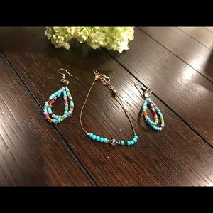 Earnings + Bracelet  from Bali!